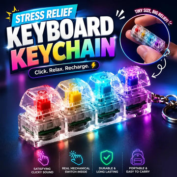 Stress Relief Keyboard Fidget Keychain