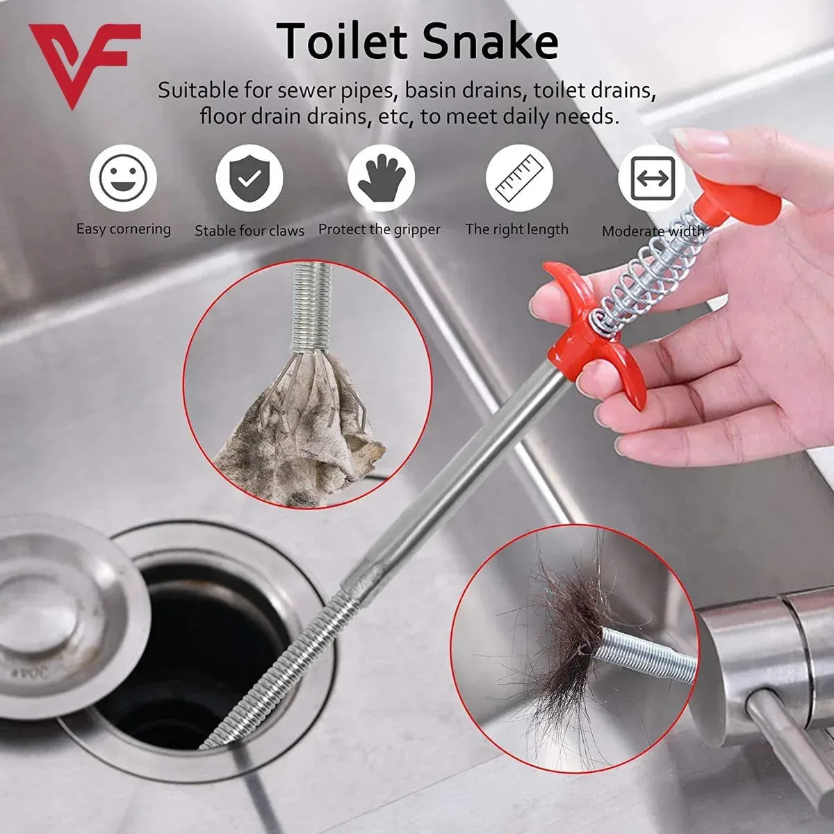Sink Drain Cleaning Wire ( Buy 1 Get 1 Free )