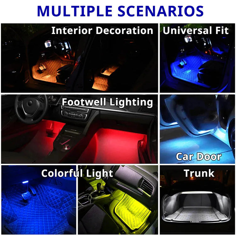 Interior Car Lights 7 Colors LED  (Pack of 2)