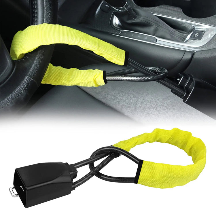 Car Seat Belt Steering Wheel Anti-Theft Locking Device