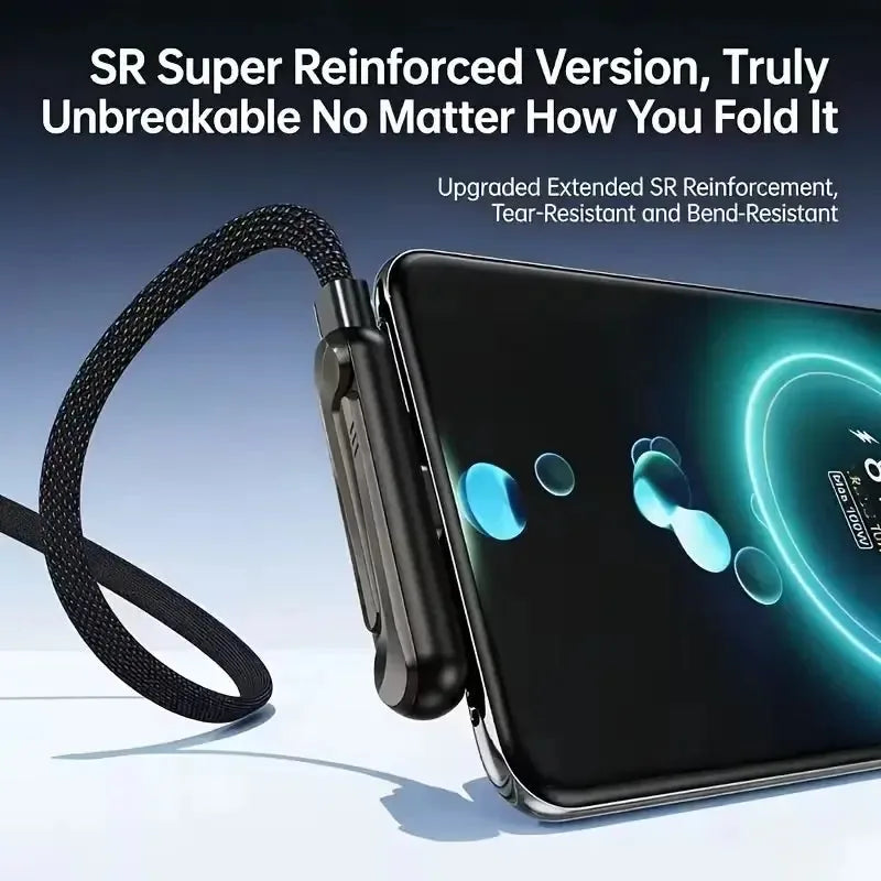 2 In 1 Type C Fast Charging Cable+Mobile Stand (240W)
