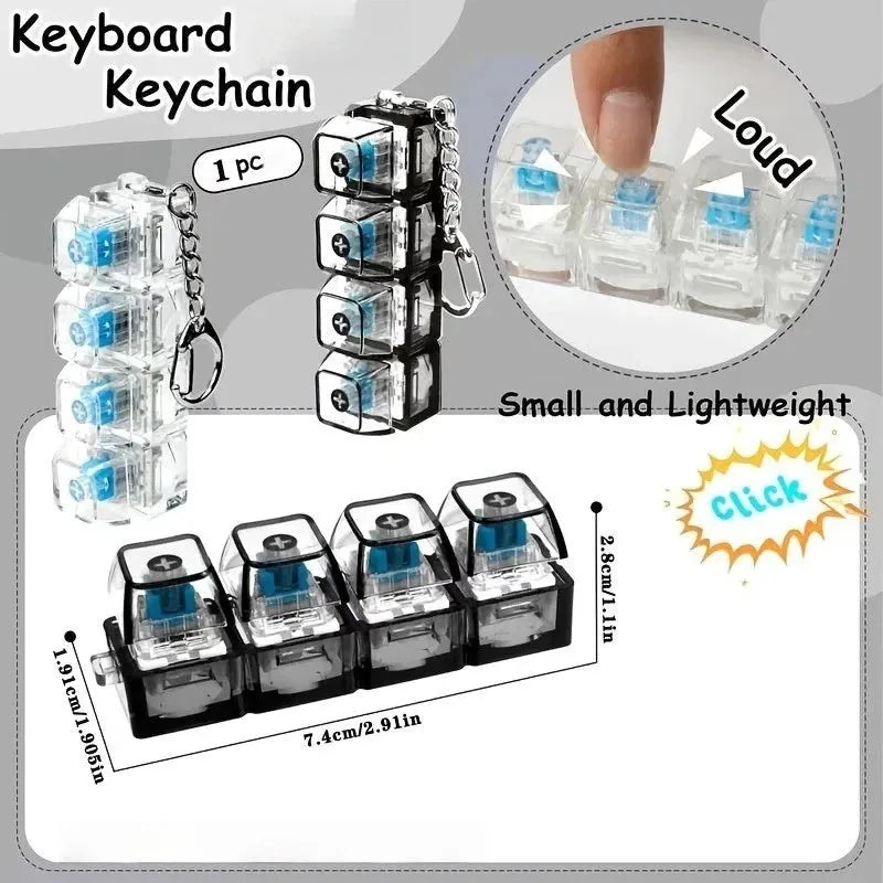 Stress Relief Keyboard Fidget Keychain