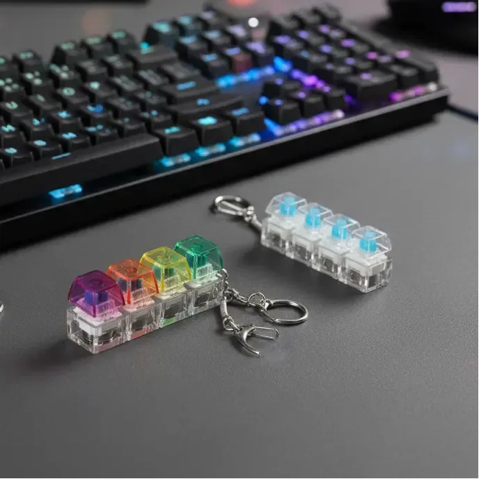 Stress Relief Keyboard Fidget Keychain