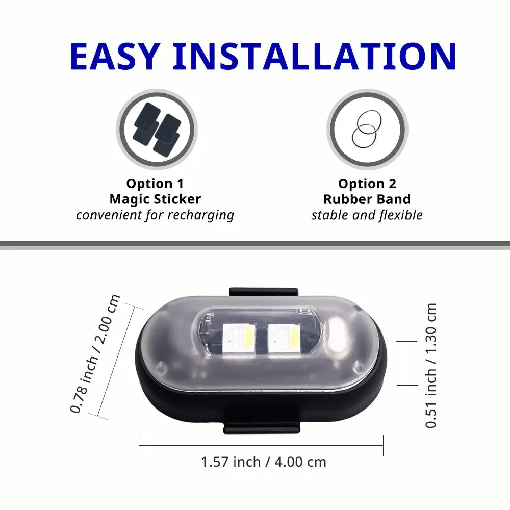7 Colors LED Interior Car Lights  (Pack of 2)