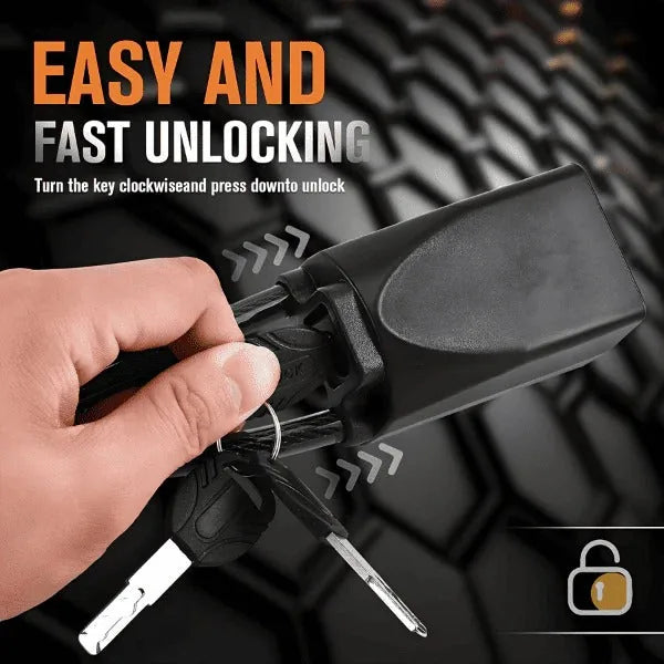 Car Seat Belt Steering Wheel Anti-Theft Locking Device
