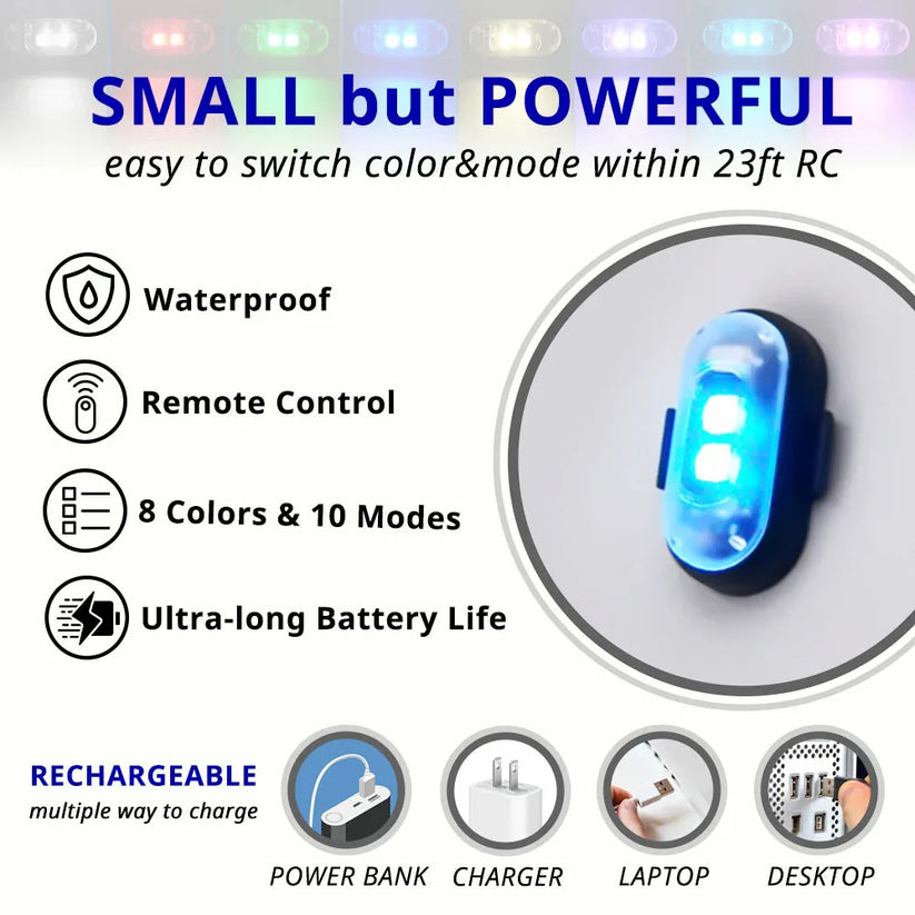 Interior Car Lights 7 Colors LED  (Pack of 2)