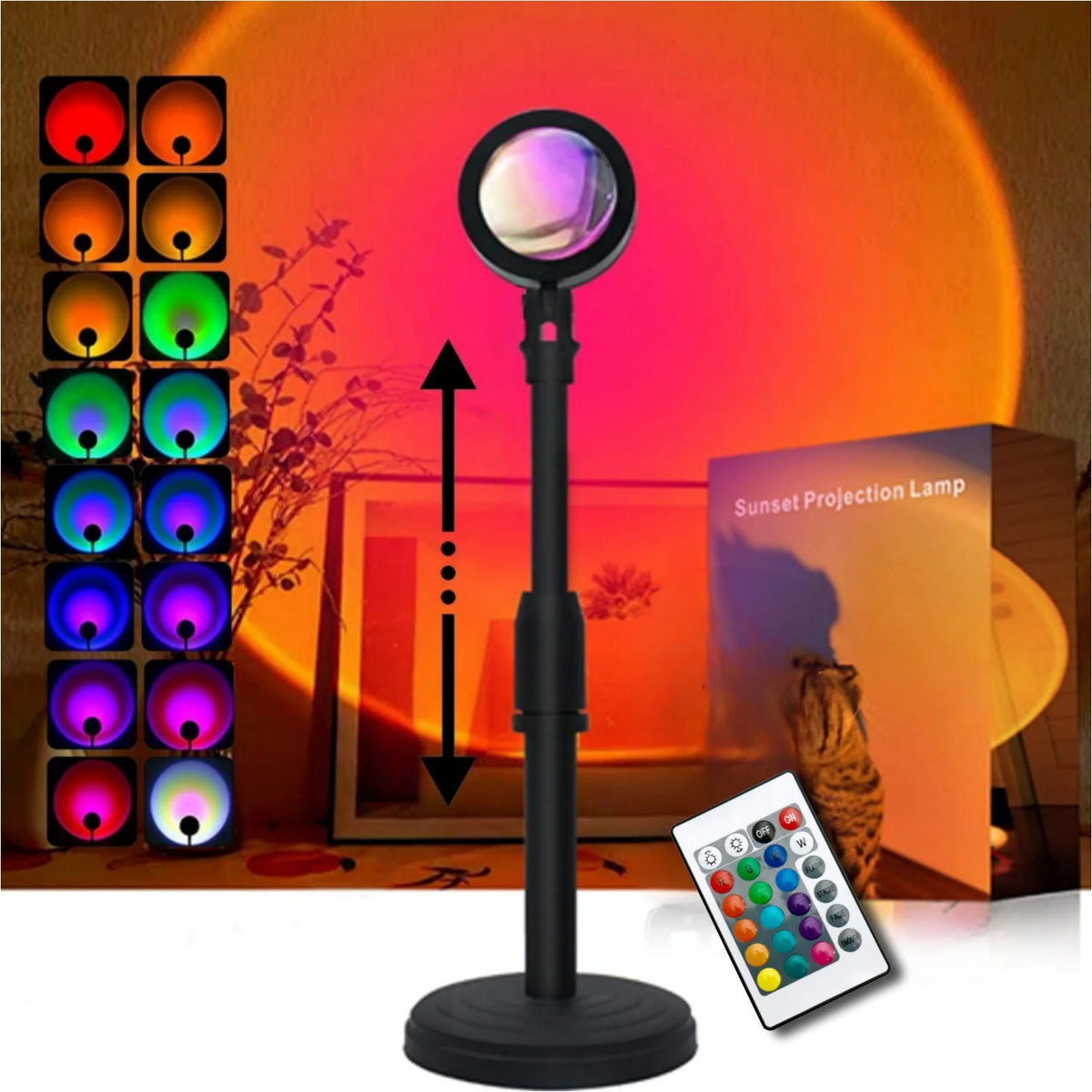 Remote Control RGB Sunset Lamp 16 Colour Mode