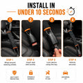Car Seat Belt Steering Wheel Anti-Theft Locking Device