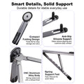 4-in-1 Foldable Laptop Stand, 8-Level Adjustable Riser, Magnetic Phone Holder for Desk, Home Office And Travel
