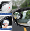 2-in-1 Car Side Mirror Rain Visor with Blind Spot Mirror