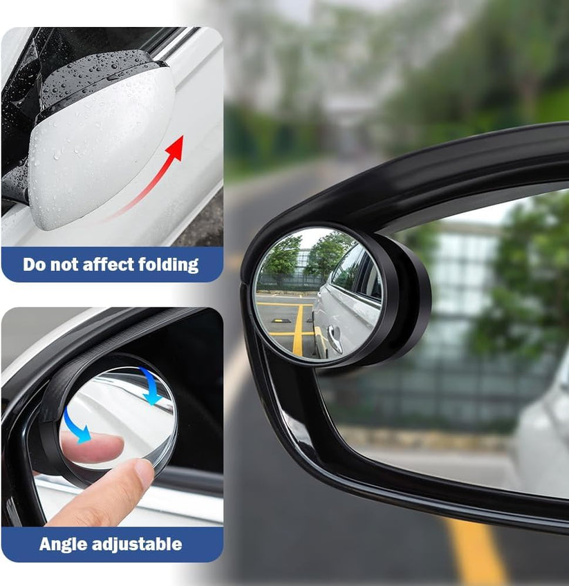 2-in-1 Car Side Mirror Rain Visor with Blind Spot Mirror