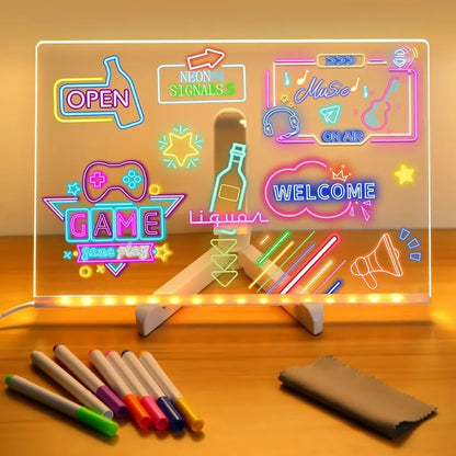 3D LED Acrylic Message Board with Pens