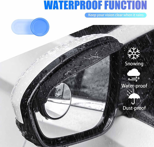 2-in-1 Car Side Mirror Rain Visor with Blind Spot Mirror