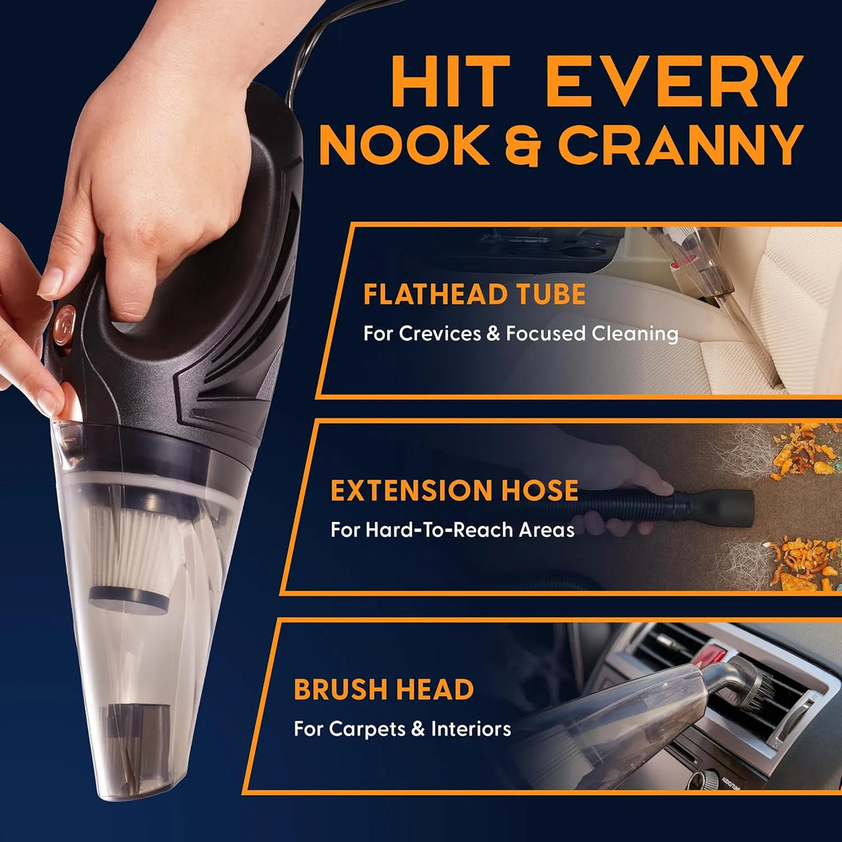 Powerful Car Vacuum Cleaner Portable