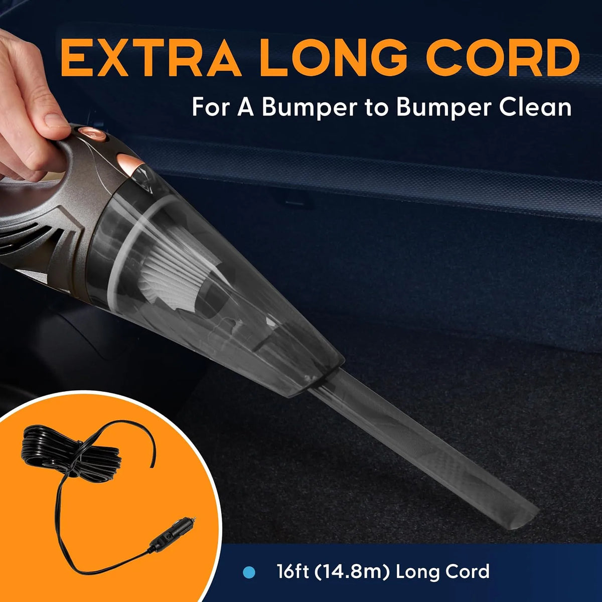 Powerful Car Vacuum Cleaner Portable