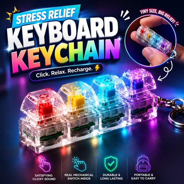 Stress Relief Keyboard Fidget Keychain