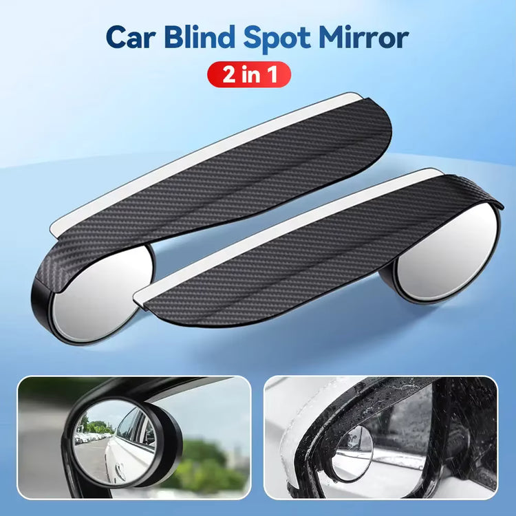 2-in-1 Car Side Mirror Rain Visor with Blind Spot Mirror