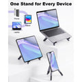 4-in-1 Foldable Laptop Stand, 8-Level Adjustable Riser, Magnetic Phone Holder for Desk, Home Office And Travel