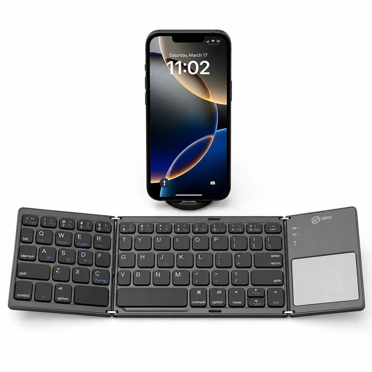 Foldable Bluetooth Keyboard with Touchpad