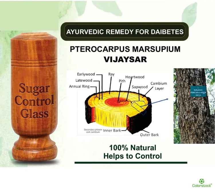100% Natural  Sugar Control Wooden Tumbler