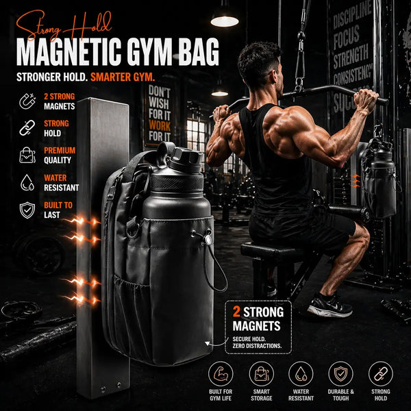 Magnetic Gym & Sports Sling Bag (Without Bottle)