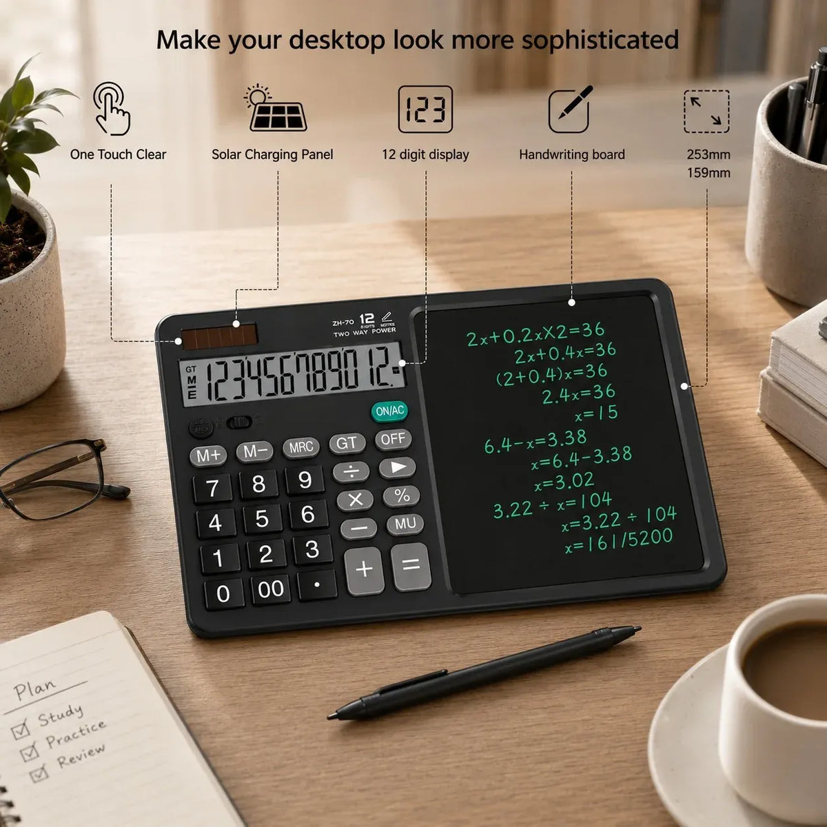 2-in-1 Calculator with LCD