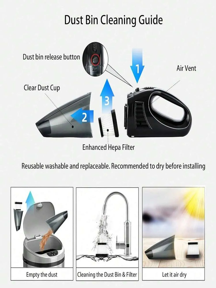 Portable Powerful Car Vacuum Cleaner
