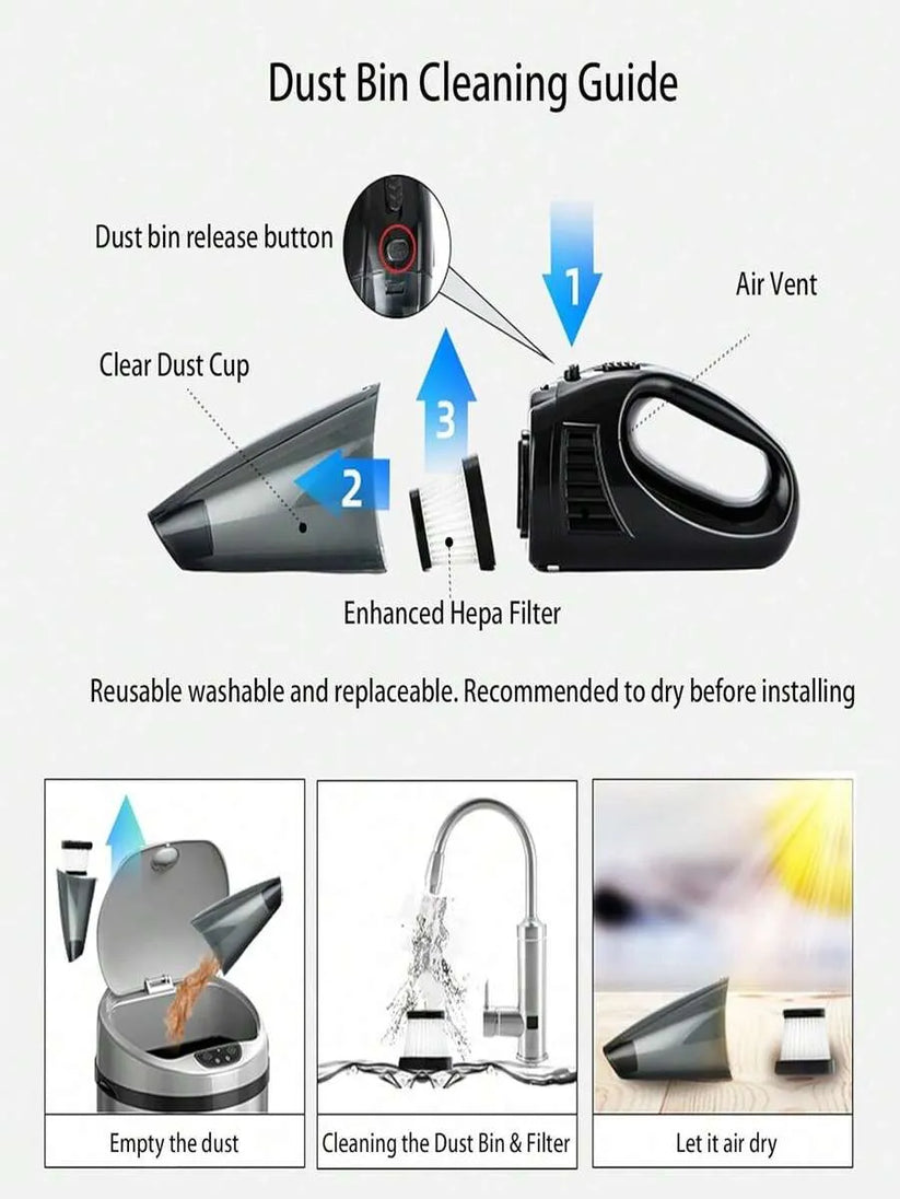 Portable Powerful Car Vacuum Cleaner