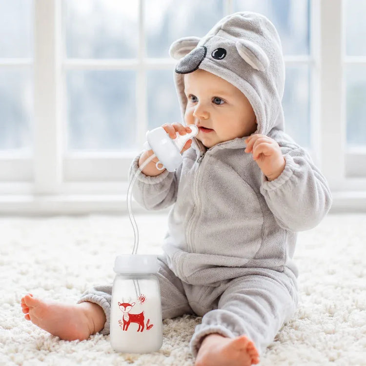 Hands Free Baby Feeding Bottle