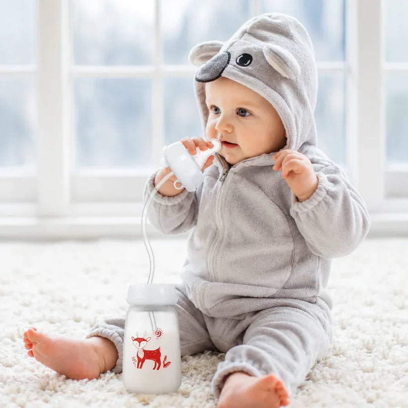 Hands Free Baby Feeding Bottle