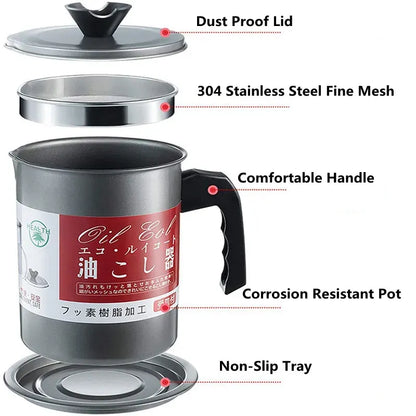 Large Capacity Stainless Steel Oil Filter Pot