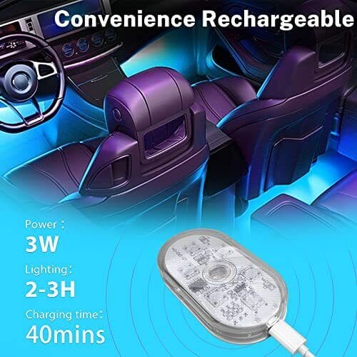 7 Colors LED Interior Car Lights  (Pack of 2)