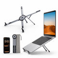 4-in-1 Foldable Laptop Stand, 8-Level Adjustable Riser, Magnetic Phone Holder for Desk, Home Office And Travel