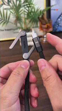 2 In 1 Type C Fast Charging Cable+Mobile Stand (240W) video preview